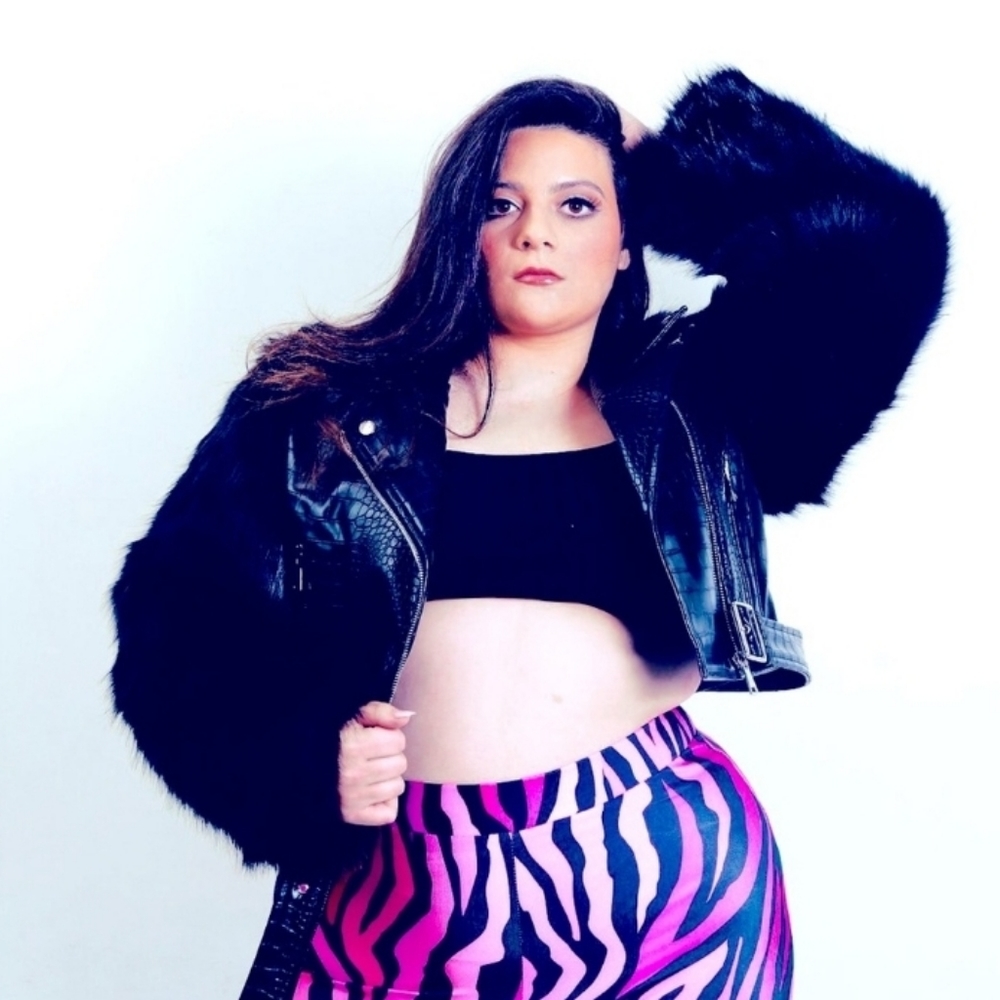 Faux Fur and Leather Croc Embossed Jacket